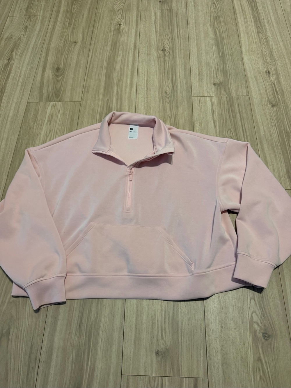 All in Motion Pink Quarter-Zip Pullover Sweatshirt